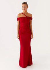 After This Maxi Dress - Raspberry