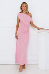 In My Style Era Off Shoulder Maxi Dress Pink