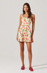 Tinesha Bow Strap Mini Dress